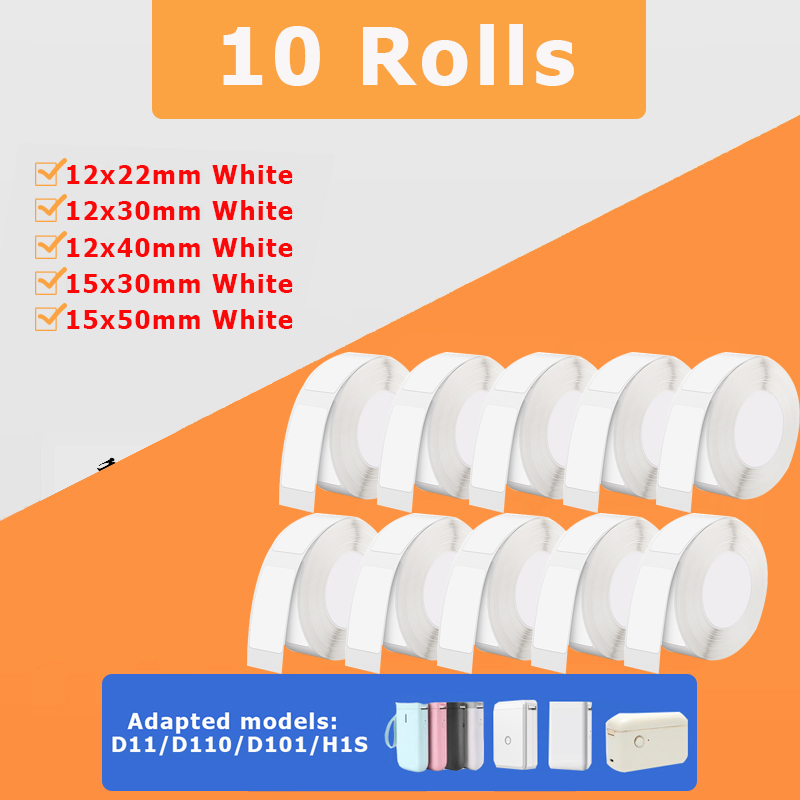 Typewriter Ribbon Roll - 10 Rolls NiiMBOT D110 D11 D101