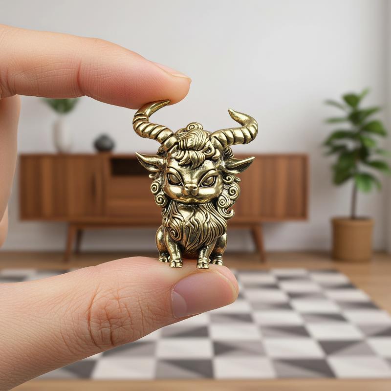 Vintage Collectible Figures - Vintage Copper Warcraft Sheep Head Ornament