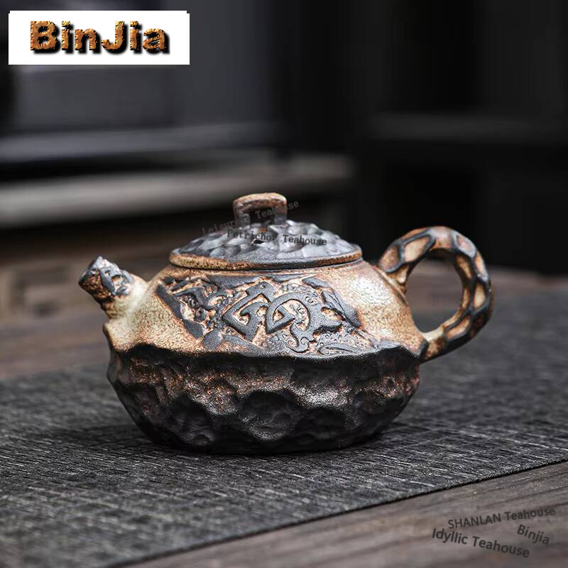 Vintage Collectible Accessories - Japanese Old Rock Mud Teapot Vintage