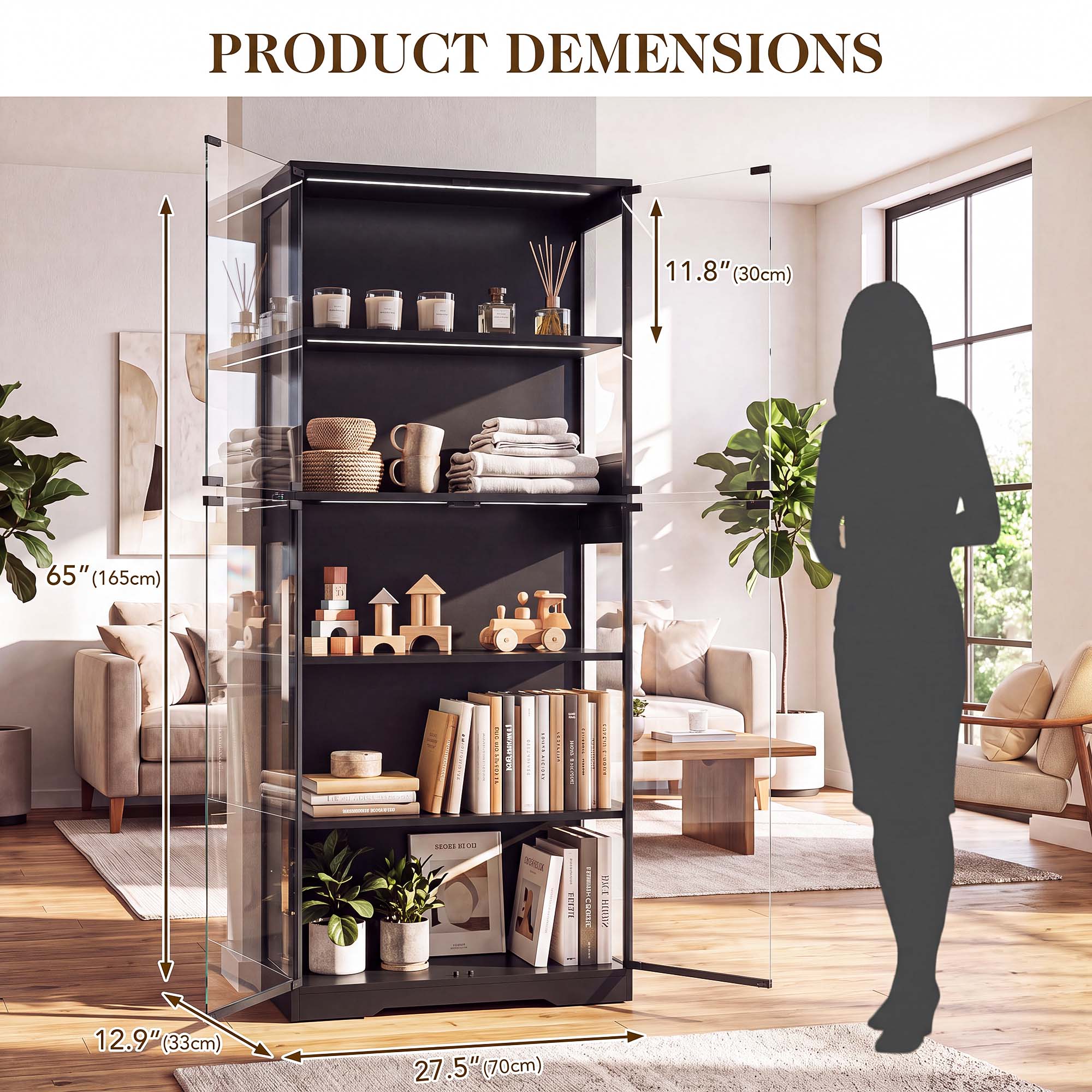 TCGBKAF 5‑Tier Display Cabinet - đánh giá và giá Collectible & Vintage Dolls For Wedding