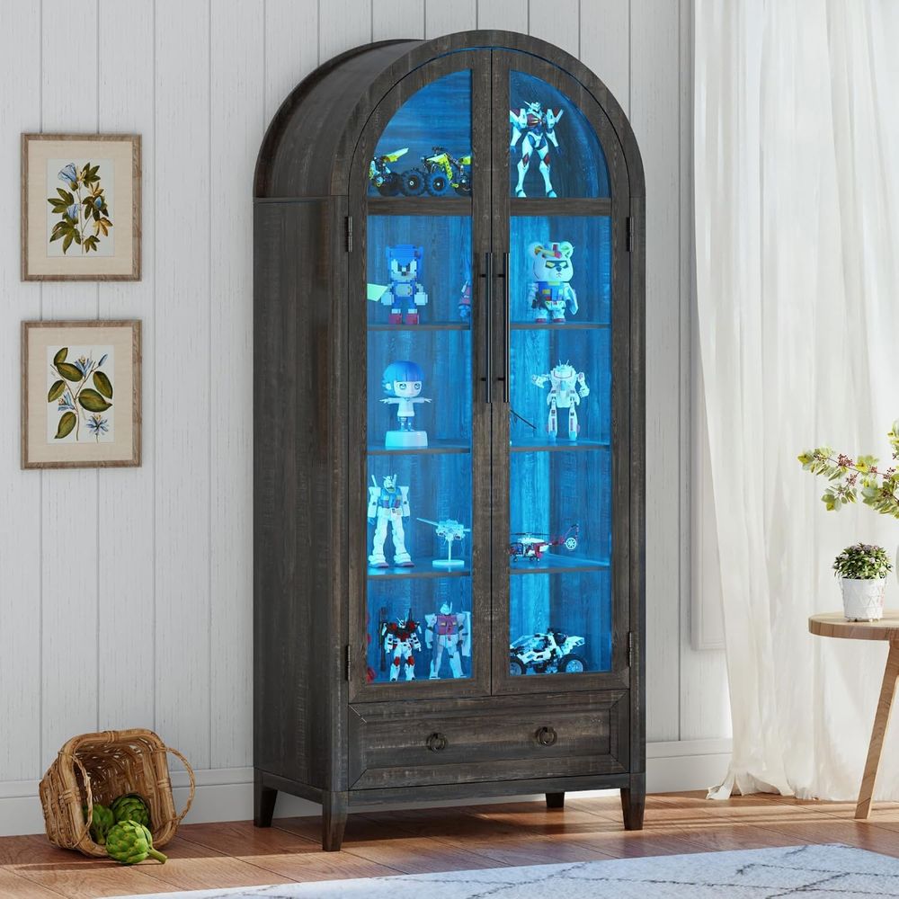 73 Arched Glass Display Cabine - đánh giá và giá Collectible & Vintage Dolls For Wedding