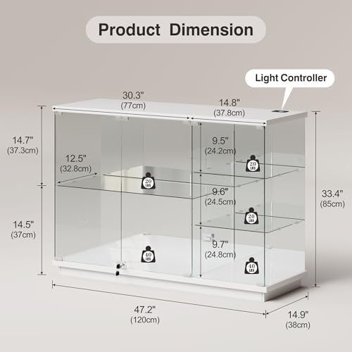 RGB Glass Display Cabinet with - đánh giá và giá Collectible & Vintage Dolls For Wedding