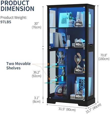 71'' Display Cabinet with 5-Ti - đánh giá và giá Collectible & Vintage Dolls For Wedding