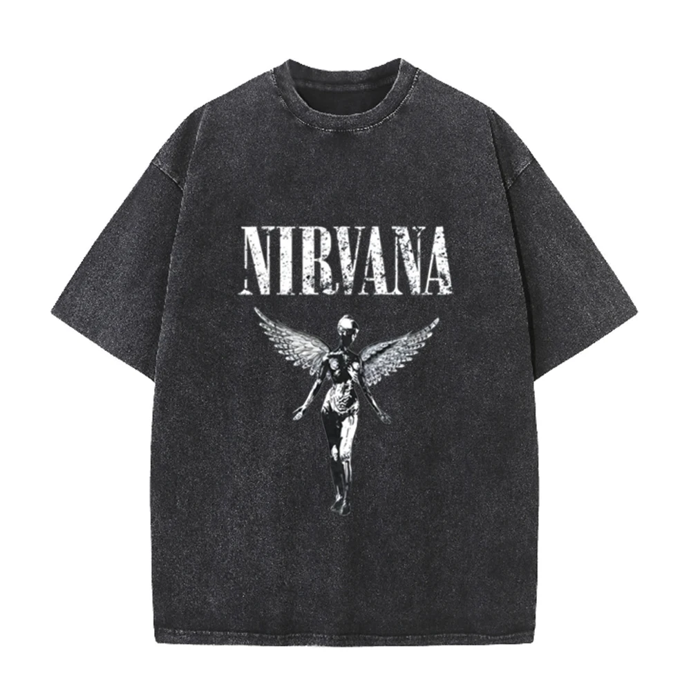 Retro Acid Wash Oversized T-sh - đánh giá và giá Vintage Collectible Figures