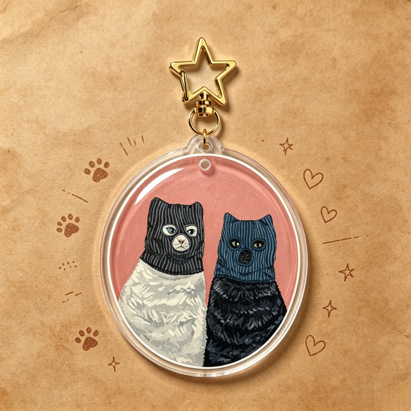 Serial Cuddlers Cat Acrylic Ke - đánh giá và giá Vintage Cartoon Collectible
