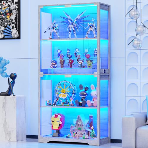 Display Cabinet with Glass Doo - đánh giá và giá Collectible & Vintage Dolls For Wedding
