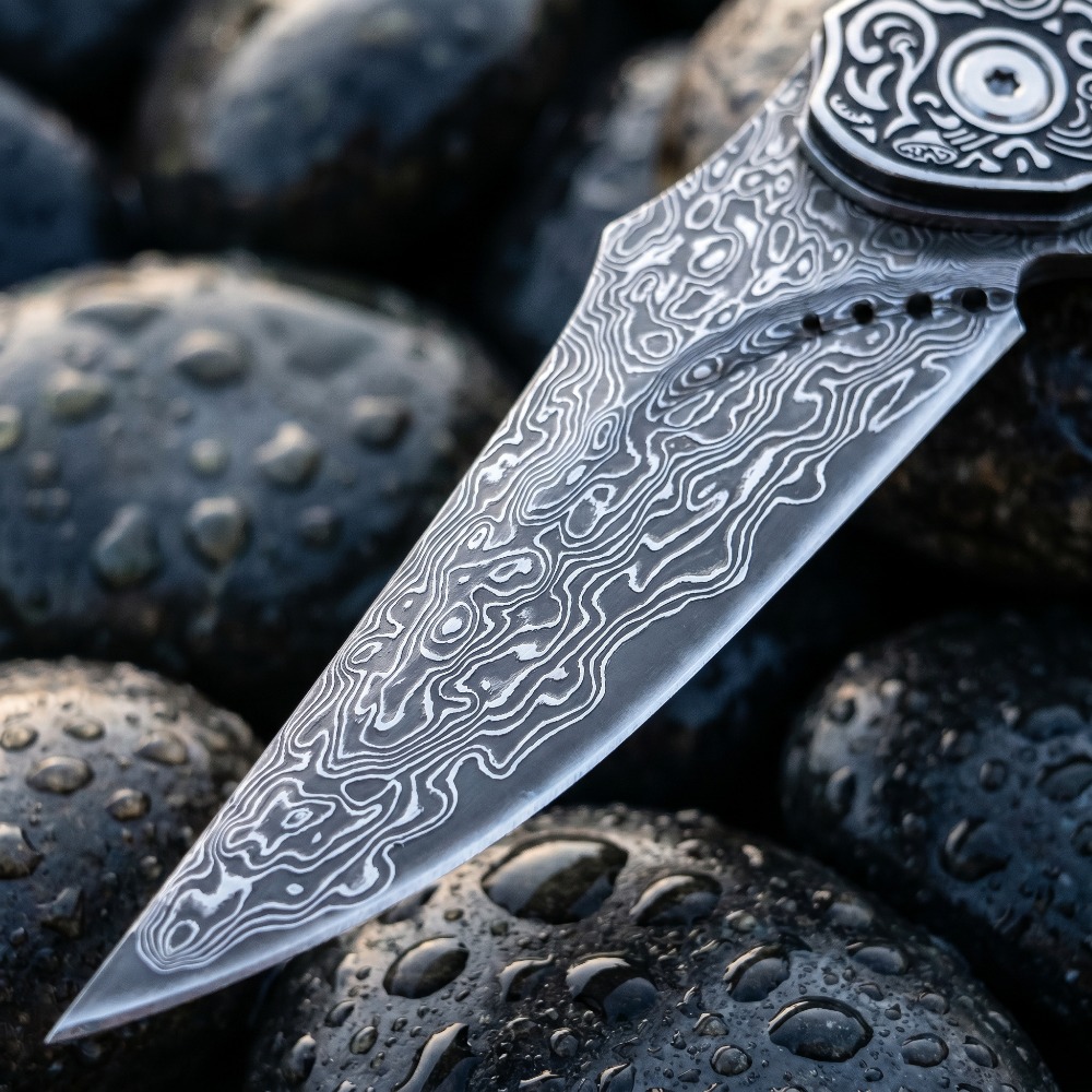 New Vintage Damascus Pattern B - đánh giá và giá Vintage Collectible Pocket Knives