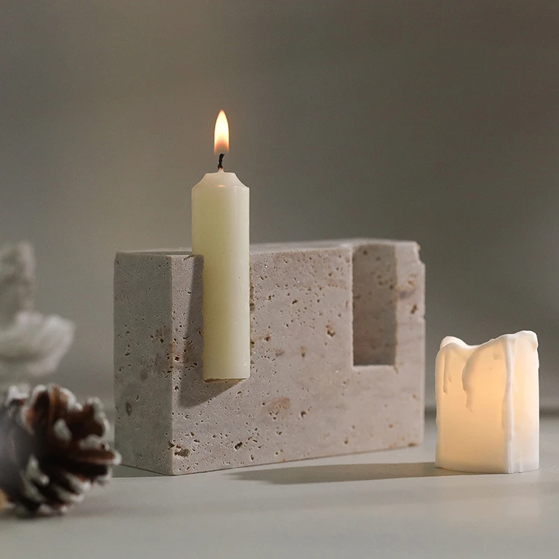 2 Holes Marble Taper Candle Ho - đánh giá và giá Collectible Vintage Matches