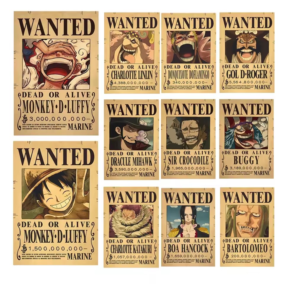 Anime One Piece Bounty Wanted  - đánh giá và giá Vintage Collectible Figures