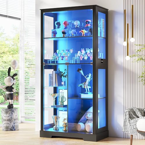 71” Glass Display Cabinet with - đánh giá và giá Collectible & Vintage Dolls For Wedding
