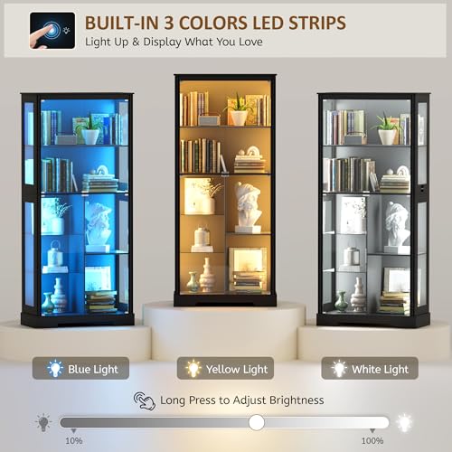 71” Glass Display Cabinet with - đánh giá và giá Collectible & Vintage Dolls For Wedding