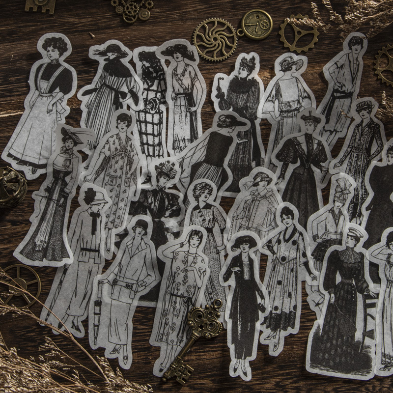 1pack/100pcs Vintage Black Whi - đánh giá và giá Vintage Things Collection