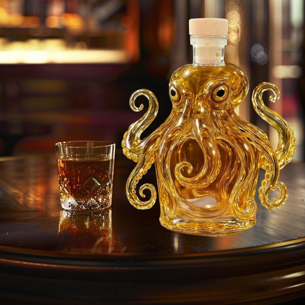 Octopus Whiskey Decanter Goose - đánh giá và giá Vintage Collectible Glassware