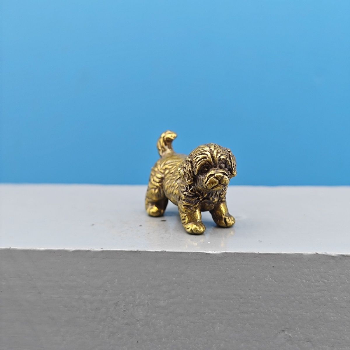 Mini Brass Dog Statue French B - đánh giá và giá Vintage Collectible Bears